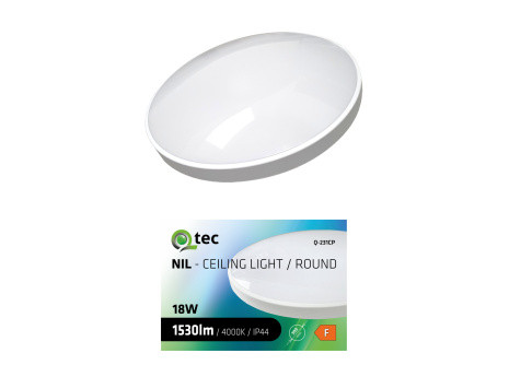 Led stropní svítidlo Q-231CP 18W 4000K ø30cm/kruhové bílé QTEC