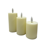 HD-141 LED svíce - vanilka HOME DECOR sada 3ks