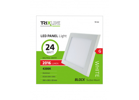 LED panel TRIXLINE TR 122 24W, čtvercový přisazený 4200K