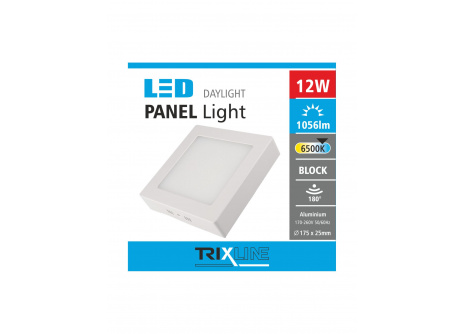 LED panel TRIXLINE 12W, čtvercový přisazený 6500K