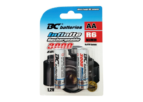 Nabíjecí tužková AA baterie R6 3000 1,2V BC Batteries