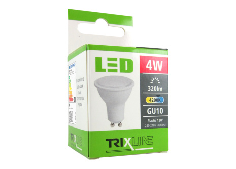 LED žárovka Trixline 4W GU10 studená bílá