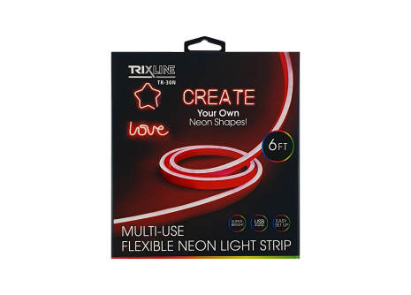 TR-30N Flexibilní NEONOVÝ LED pásek - červený 1,8m na USB Trixline