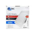 LED panel Qtec Q-227S 9W, čtvercové vestavné 6500K