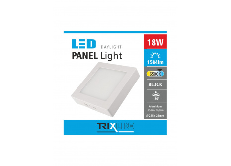 Podhledové LED svítidlo TRIXLINE – přisazené hranaté 18W denní světlo