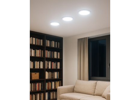 LED panel Qtec Q-202C 12W, kruhový vestavný 6500K