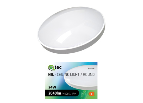 Led stropní svítidlo Q-232CP 24W 4000K ø37cm/kruhové bílé QTEC
