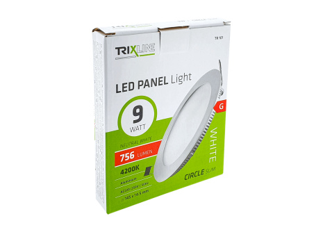 LED panel TRIXLINE TR 101 9W, kruhový vestavný 4200K