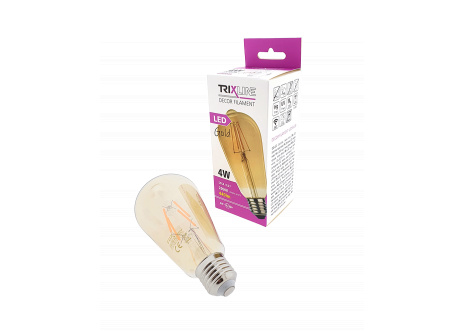 Dekorační LED žárovka FILAMENT Trixline  ST-64, 4W E27 GOLD