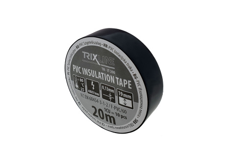 PVC izolační páska TR-IT 200 20m, 0,13mm černá TRIXLINE
