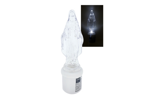 HD-135 LED svíce Panna Marie - bílý blikající plamen HOME DECOR