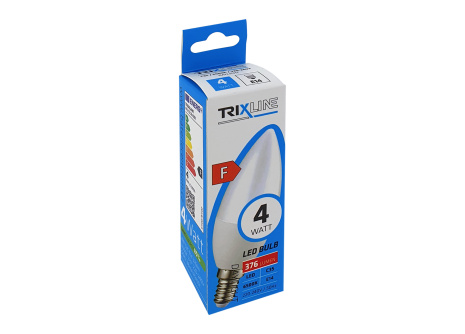 LED žárovka Trixline 4W 376lm E14 C35 studená bílá