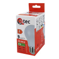 LED žárovka Qtec 9W A60 E27 810lm teplá bílá