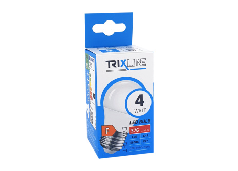 LED žárovka Trixline 4W 376lm E27 G45 studená bílá
