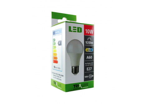 LED žárovka Trixline 10W E27 A60 studená bílá