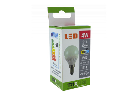 LED žárovka Trixline 4W E14 P45 neutrální bílá