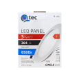 LED panel Qtec Q-218C 3W, kruhový vestavný 6500K