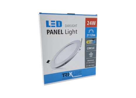 LED panel TRIXLINE 24W, kruhový vestavný 6500K