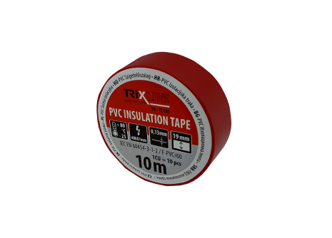 PVC izolační páska TR-IT 105 10m, 0,13mm červená TRIXLINE
