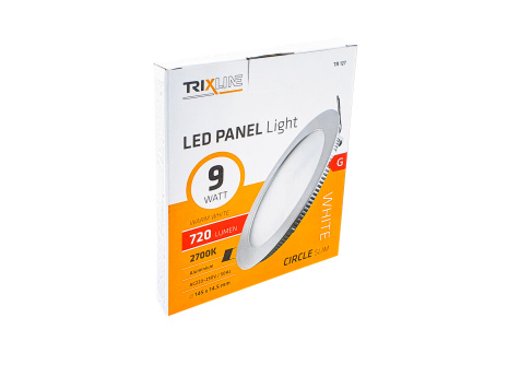 LED panel TRIXLINE TR 127 9W, kruhový vestavný 2700K