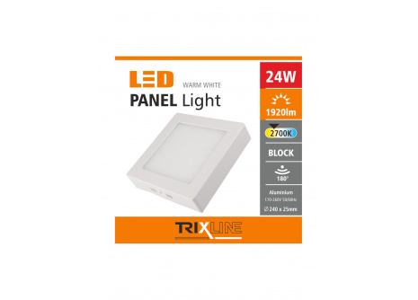 LED panel TRIXLINE 24W, čtvercový přisazený 2700K