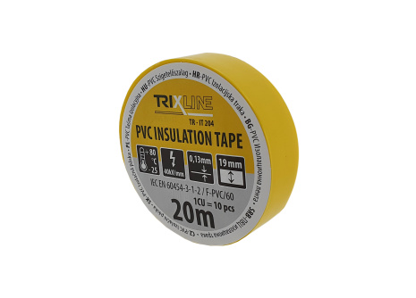 PVC izolační páska TR-IT 204 20m, 0,13mm žlutá TRIXLINE