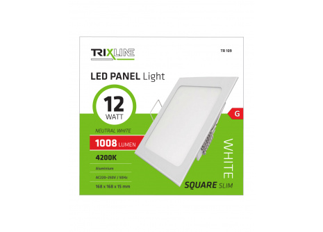LED panel TRIXLINE TR 109 12W, čtverec vestavný 4200K