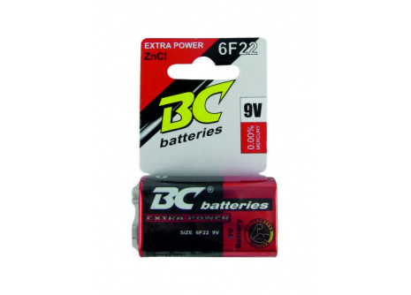 BC batteries Extra power zinkochloridová baterie 9V 6F22