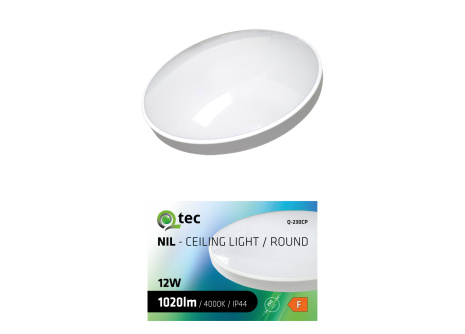 Led stropní svítidlo Q-230CP 12W 4000K ø25cm/kruhové bílé QTEC