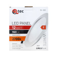 LED panel Qtec Q-200C 12W, kruhový vestavný 2700K