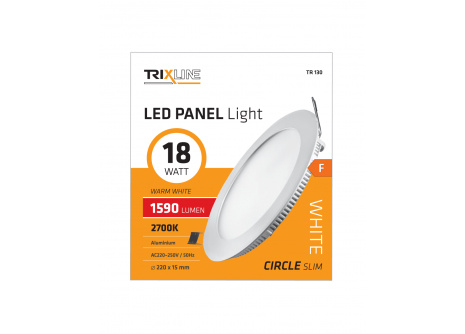 LED panel TRIXLINE TR 130 18W, kruhový vestavný 2700K