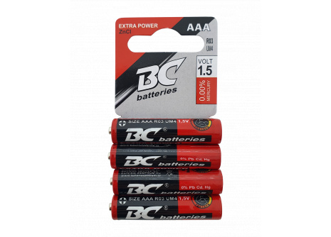 BC Extra power zinkochloridová AAA baterie 1,5V R03